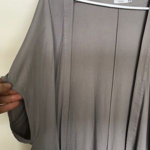 Talula long grey short sleeve cardigan